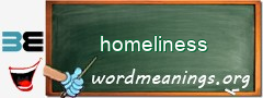 WordMeaning blackboard for homeliness